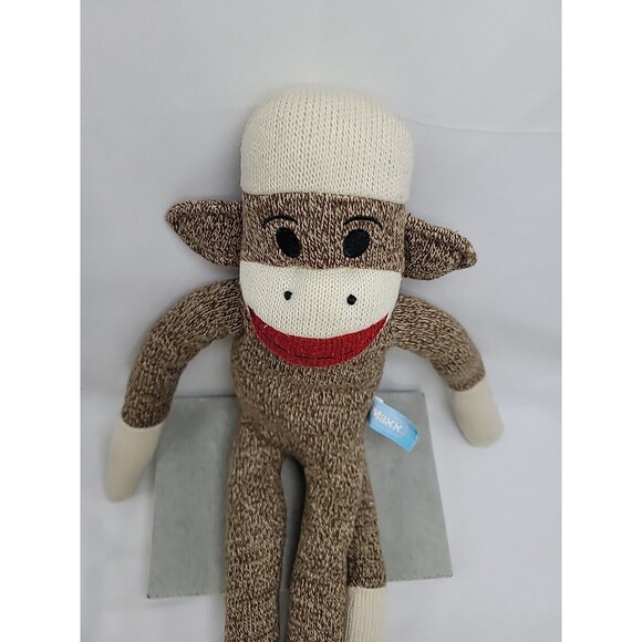MAXX SOCK MONKEY Street Players 18" Brown Stuffed Animal Plush Toy 2010 - Picture 9 of 16